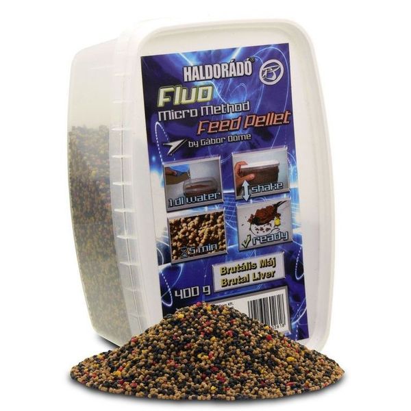 Haldorádó Fluo Micro Method Feed Pellet - Brutális Máj